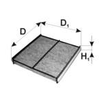 WA61435 - WA61435     WKŁAD POWIETRZA KABINY 